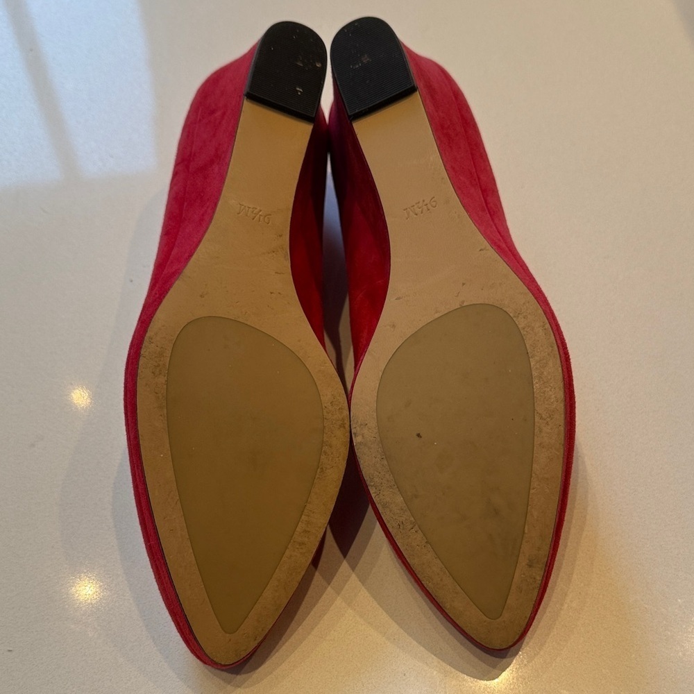 Talbots Lacey Platform Suede Wedge Heels, Red, Size 9.5 - Picture 7 of 8